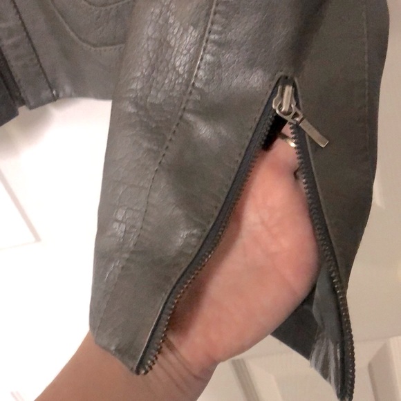 Vintage Genuine leather sz12 crop jacket 6 pockets - Picture 5 of 16